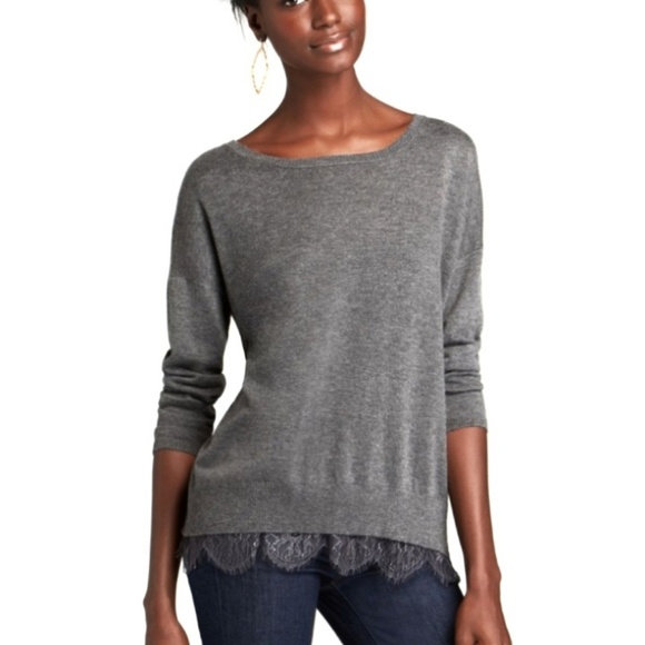 Joie Sweaters - Joie Hilano Lace Hem Cashmere Blend Sweater size M